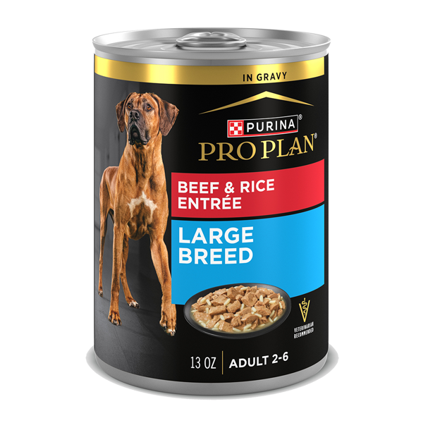 Purina Pro Plan Adult Large Breed Beef & Rice Entrée In Gravy Wet Dog Food