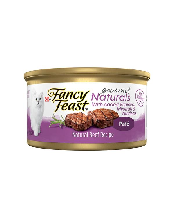 Fancy Feast Gourmet Naturals Beef Recipe Pate Wet Cat Food
