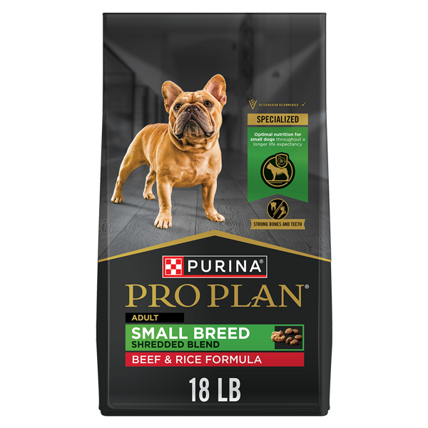 Purina Pro Plan Pro Plan Adult Small Breed Shredded Blend Beef & Rice Formula Dry Dog Food