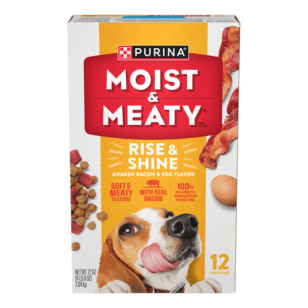 Purina Moist & Meaty Moist & Meaty Rise & Shine Bacon & Egg Flavor Soft Dog Food