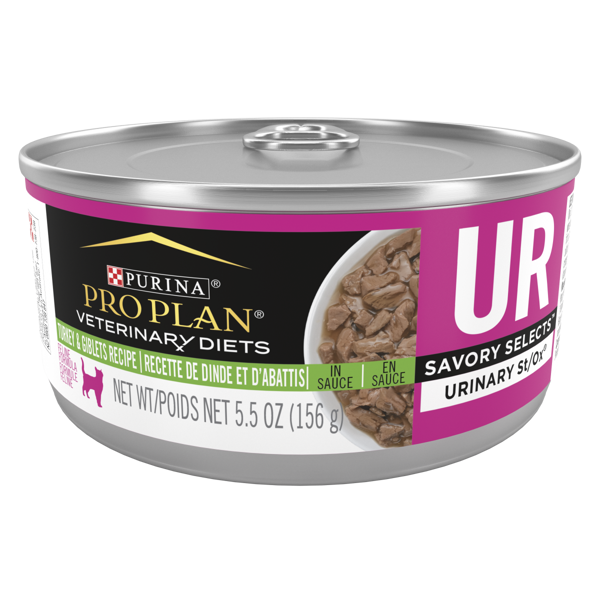 Purina Pro Plan Veterinary Diets UR Urinary St/Ox Savory Selects Turkey & Giblet In Sauce Wet Cat Food