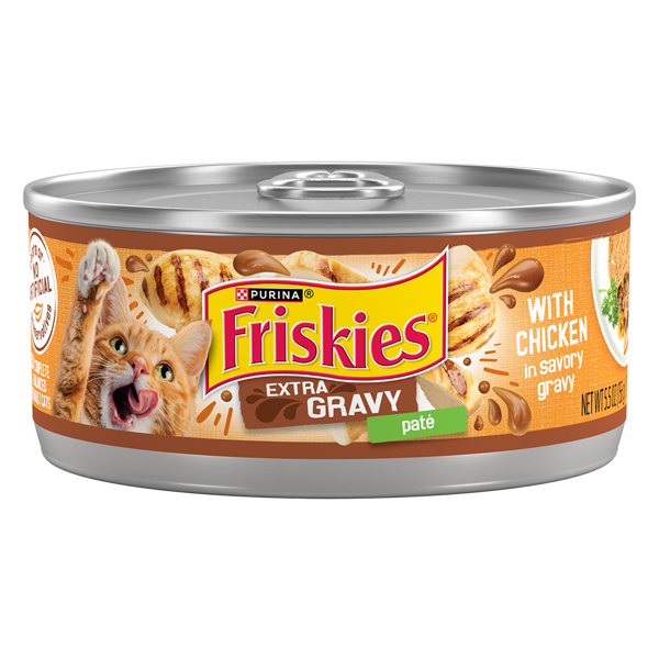 Friskies Extra Gravy Pate With Chicken In Savory Gravy Wet Cat Food