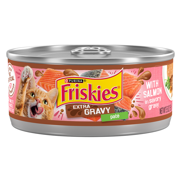 Friskies Extra Gravy Pate With Salmon In Savory Gravy Wet Cat Food