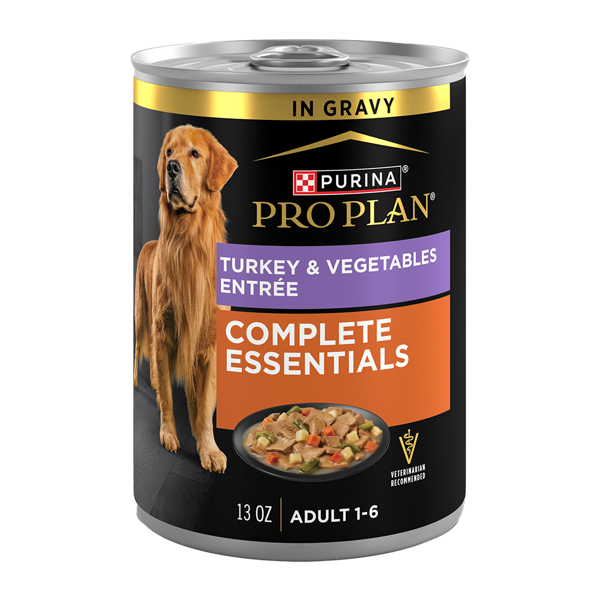 Purina Pro Plan Complete Essentials Adult Turkey & Vegetables Entrée Slices in Gravy Wet Dog Food