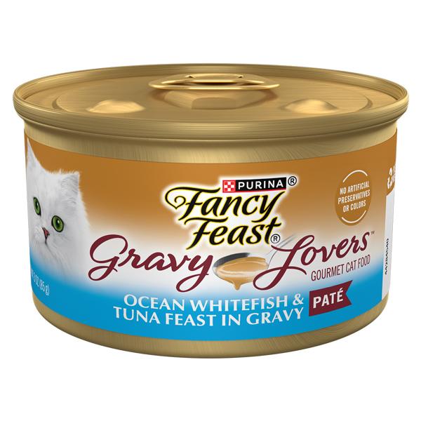 Fancy Feast Gravy Lovers Ocean Whitefish & Tuna Feast Pate in Gravy Wet Cat Food