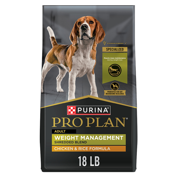 Purina Pro Plan Pro Plan Weight Management Shredded Blend Chicken & Rice Dry Dog Food