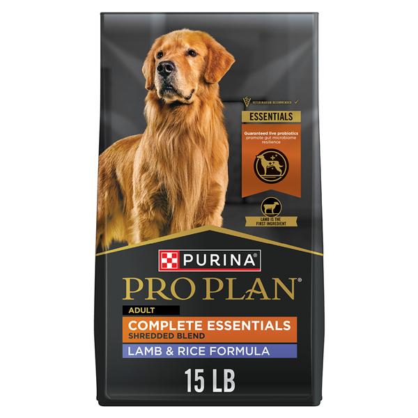 Purina Pro Plan Complete Essentials Adult Shredded Blend Lamb & Rice Formula Dry Dog Food