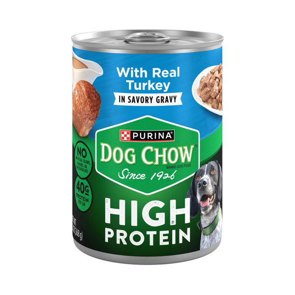 Purina Dog Chow Dog Chow High Protein With Real Turkey In Gravy Wet Dog Food