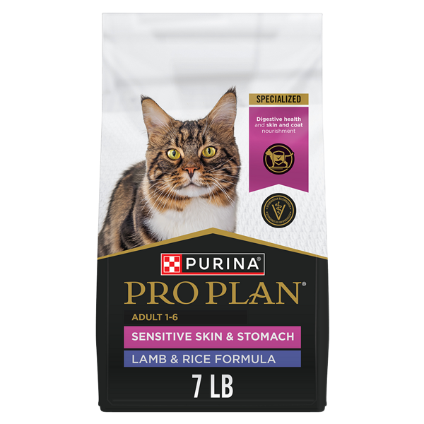 Purina Pro Plan Pro Plan Adult Sensitive Skin & Stomach Lamb & Rice Formula Dry Cat Food