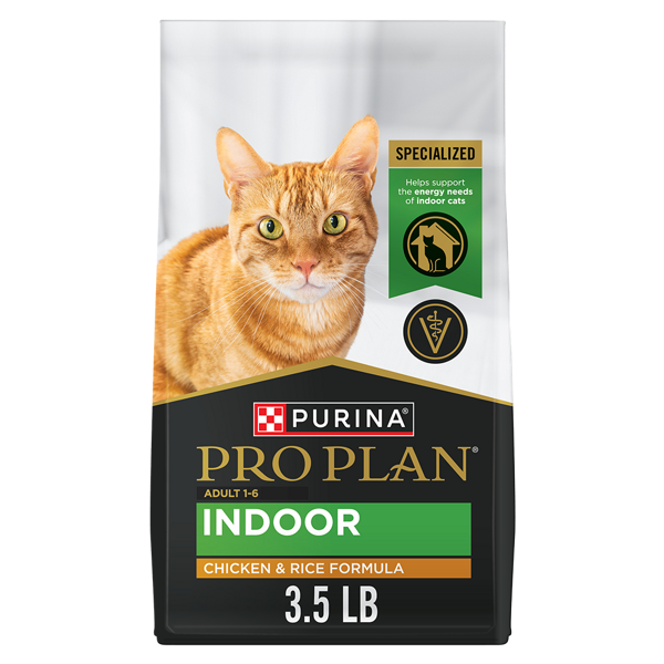 Purina Pro Plan Adult Indoor Chicken & Rice Formula Dry Cat Food