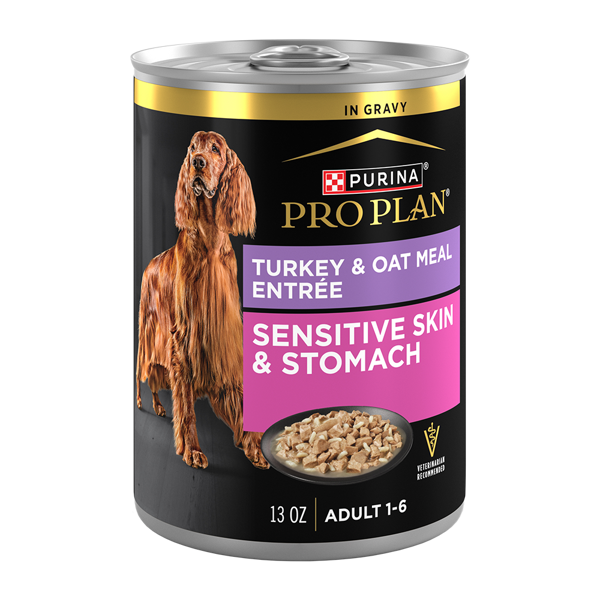 Purina Pro Plan Sensitive Skin & Stomach Turkey & Oat Meal Entrée in Gravy Wet Dog Food