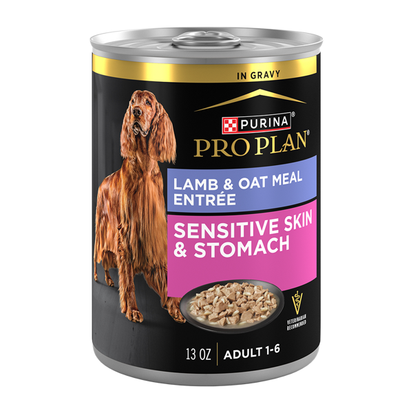 Purina Pro Plan Sensitive Skin & Stomach Lamb & Oat Meal Entrée in Gravy Wet Dog Food