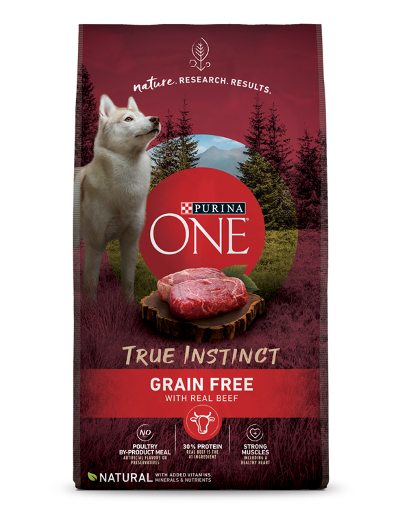 Purina ONE True Instinct Grain Free Beef Shredded Blend Dry Dog Food