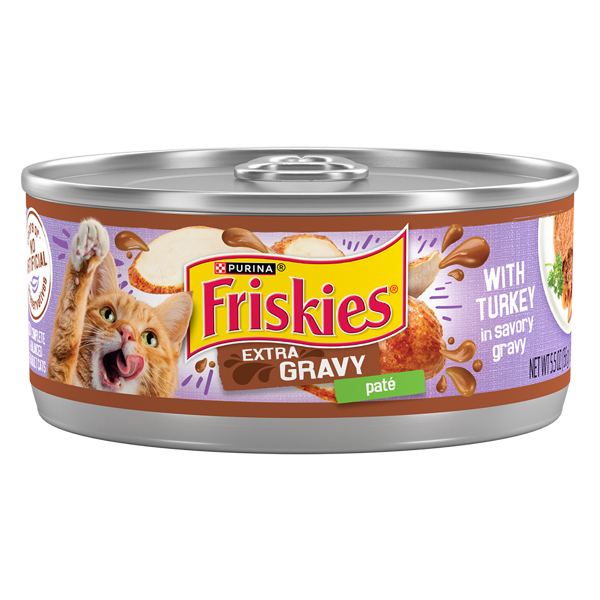 Friskies Extra Gravy Pate With Turkey in Savory Gravy Wet Cat Food