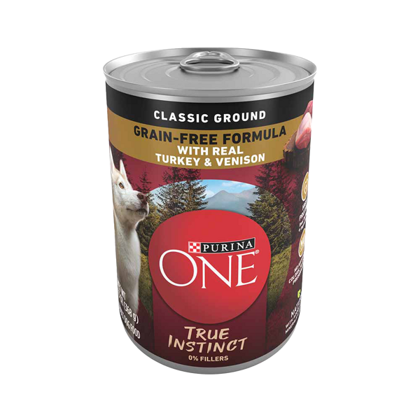 Purina ONE True Instinct Classic Ground Grain-Free Turkey & Venison Wet Dog Food