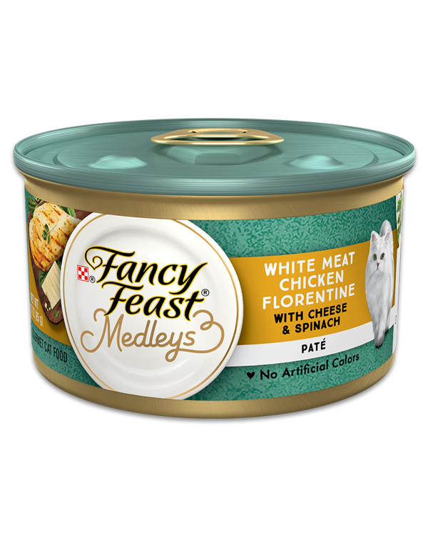 Fancy Feast Medleys White Meat Chicken Florentine Pate With Cheese & Spinach Wet Cat Food