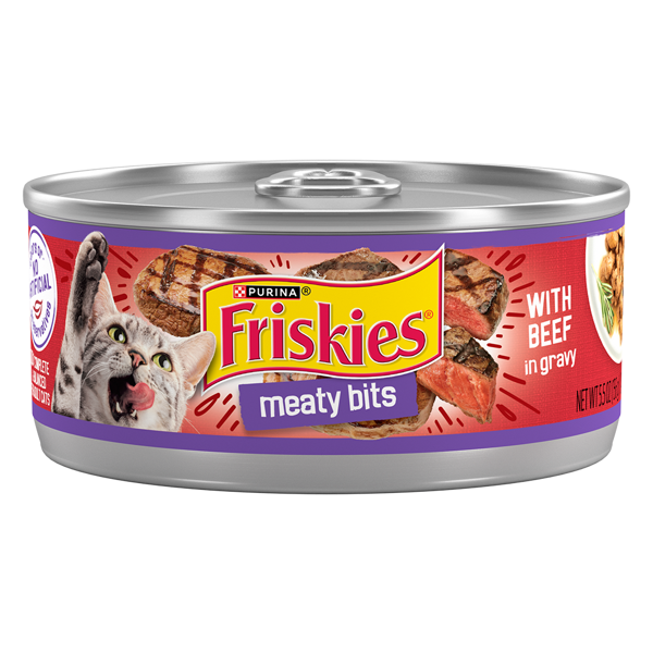 Friskies Meaty Bits With Beef in Gravy Wet Cat Food