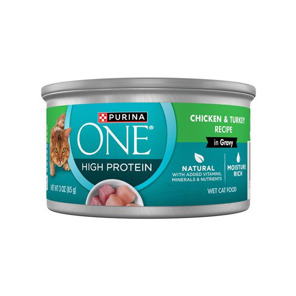 Purina ONE Natural High Protein Chicken & Turkey Recipe In Gravy Wet Cat Food
