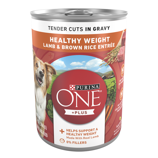 Purina ONE Plus Healthy Weight Lamb & Brown Rice Tender Cuts in Gravy Wet Dog Food