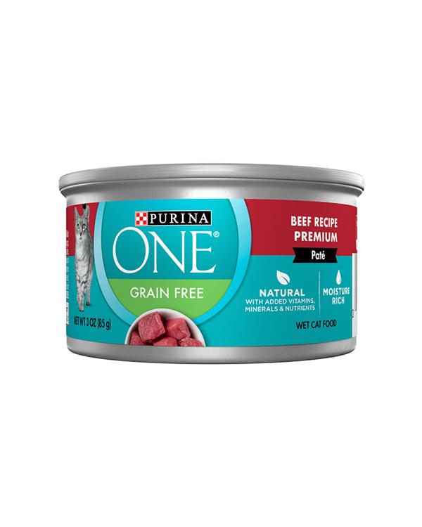 Purina ONE Grain Free Beef Wet Cat Food Recipe