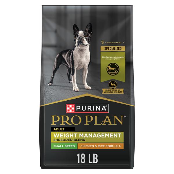 Purina Pro Plan Small Breed Weight Management Shredded Blend Chicken and Rice Dry Dog Food