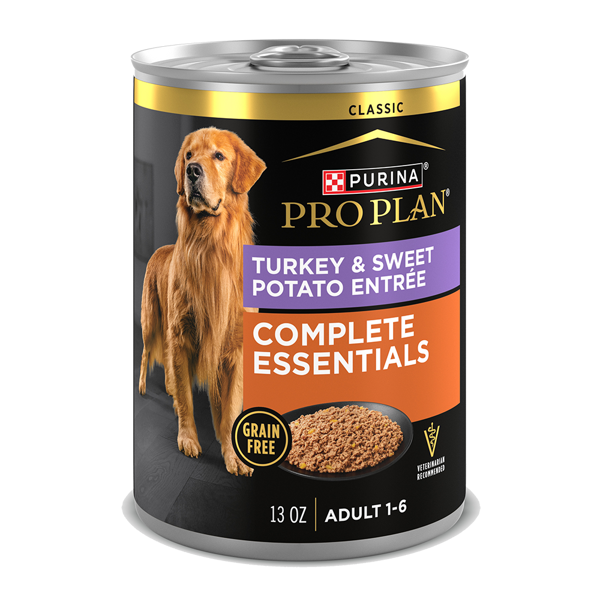 Purina Pro Plan Adult Complete Essentials Grain Free Turkey & Sweet Potato Classic Wet Dog Food