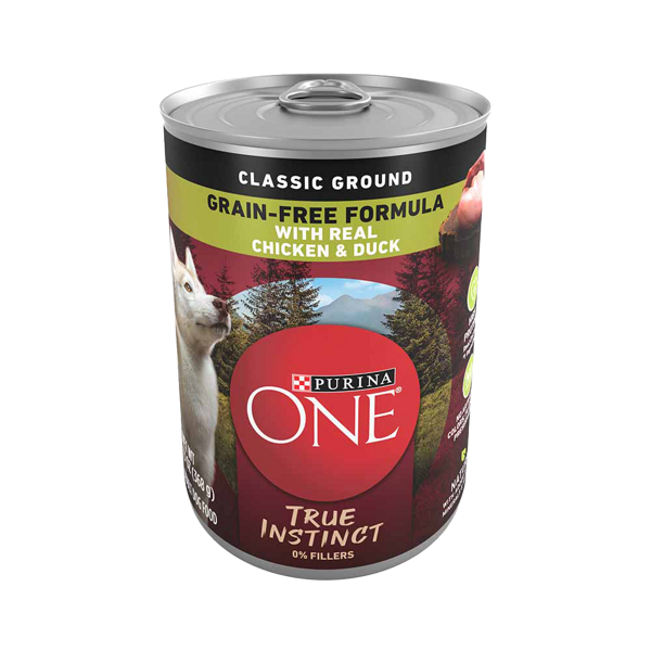 Purina ONE True Instinct Classic Ground Grain-Free Chicken & Duck Wet Dog Food