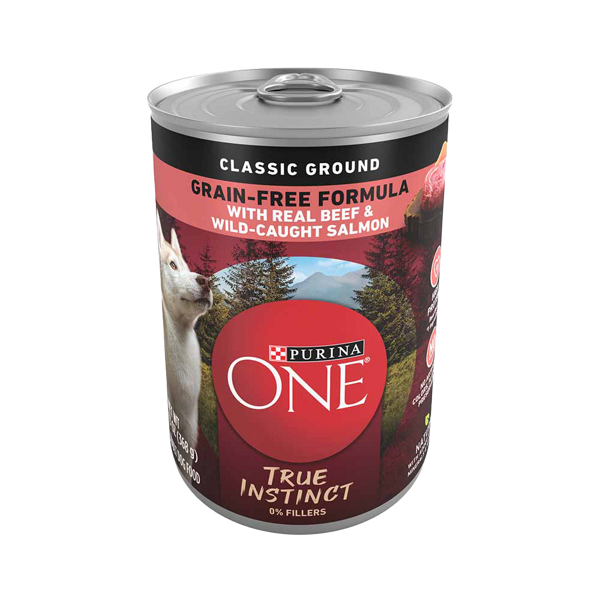Purina ONE True Instinct Classic Ground Grain-Free Beef & Wild-Caught Salmon Wet Dog Food