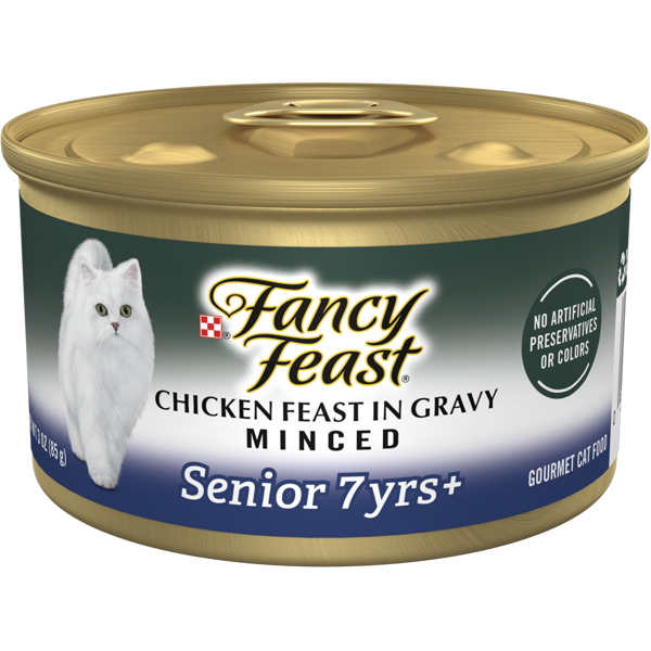 Fancy Feast Senior 7+ Minced Chicken Feast in Gravy Wet Cat Food