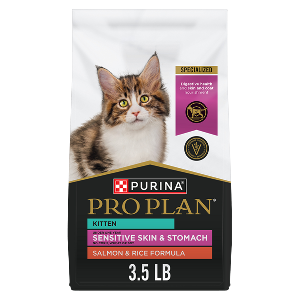 Purina Pro Plan Pro Plan Kitten Sensitive Skin & Stomach Salmon & Rice Formula Dry Cat Food