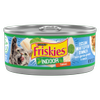 Friskies Indoor Flaked, cena de pescado blanco marino con verduras de la huerta en salsa