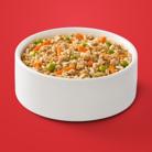 Bowl of complete and balanced Purina ONE fresh dog food served as a full meal.