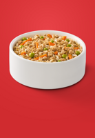 Bowl of complete and balanced Purina ONE fresh dog food served as a full meal.