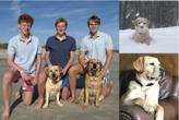 Tres adolescentes y cuatro perros