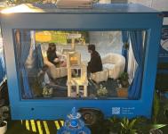 People sitting in Cat Chow Therapod