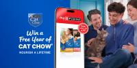 una oportunidad de un Año Gratis de Cat Chow en la myPurina app