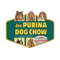 A print advertisment of Purina Dog Chow from the early 1950s
