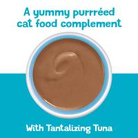 puré con atún de complemento de alimentos balanceados para gatos