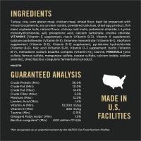 Ingredientes de la fórmula para gatos adultos domésticos de pavo y arroz Purina Pro Plan