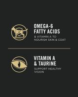 Omega-3 Fatty Acids and vitamin a and taurine to support healthy vision