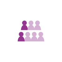 7 figures with 2 highlighted dark purple