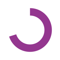 White ring with 70% colored purple