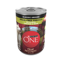 Purina ONE True Instinct Classic Ground Grain-Free Wet Dog Food Formula With Real Chicken & Duck