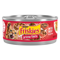 Alimento húmedo para gatos adultos Friskies Filetes de primera calidad con carne de res en salsa preparada con jugo de cocción