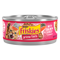 Alimento húmedo para gatos Friskies Prime Filets con salmón y carne de res en salsa