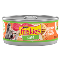 Alimento húmedo para gatos Friskies paté sabor a cena de pollo y atún