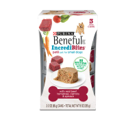 beneful incredibites wet pate beef dog food package front