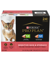 Pro Plan Piel y Estómago Sensibles Platillo de Pato, Platillo de Trucha Ártica Paquete Variado Clásico