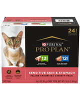 Pro Plan Sensitive Skin & Stomach Duck Entrée, Arctic Char Entrée Classic Variety Pack