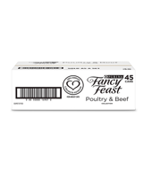 Paquete surtido de 45 latas de Fancy Feast de carne de aves y res